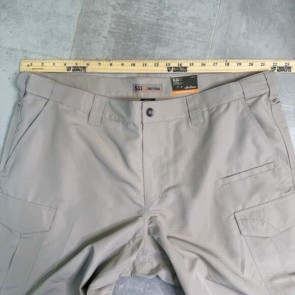 5.11 Tactical Fast-Tac Cargo Pants 74439 Men’s 44x32 Khaki NEW - Picture 9 of 15
